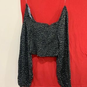 Green Leopard Blouse